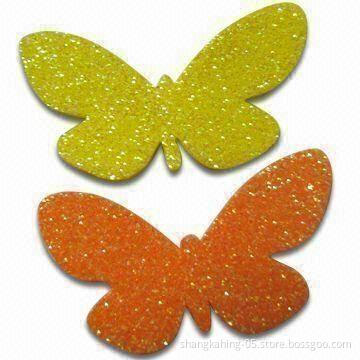 EVA Glitter Stickers, Measuring 10 x 8cm, Available in Different Colors and Designs
